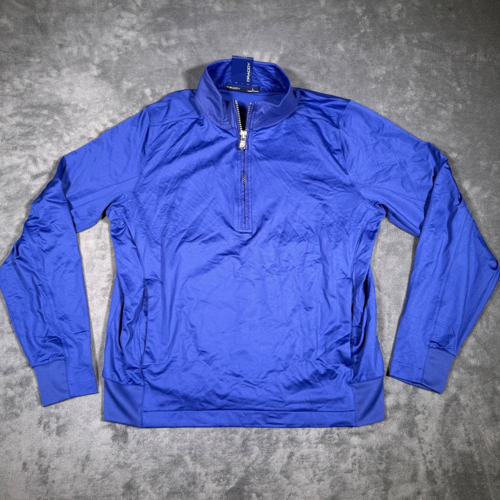 B. Draddy Blair Half Zip Pullover Mens Large Blue Tannenbaum New With Tags